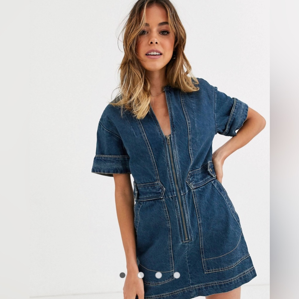 Free People Dream On Denim Shift Dress (NWOT)!!